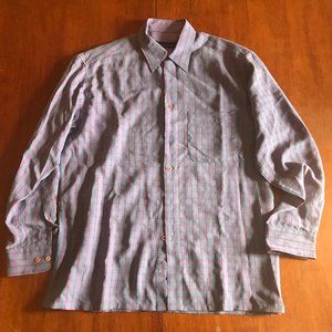 Checked Pink/Blue Button Up Shirt